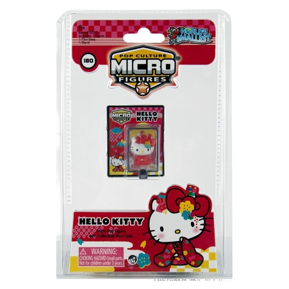 NEW‎ World's Smallest HELLO KITTY IN RED DRESS Pop Culture Micro Figures Toy New